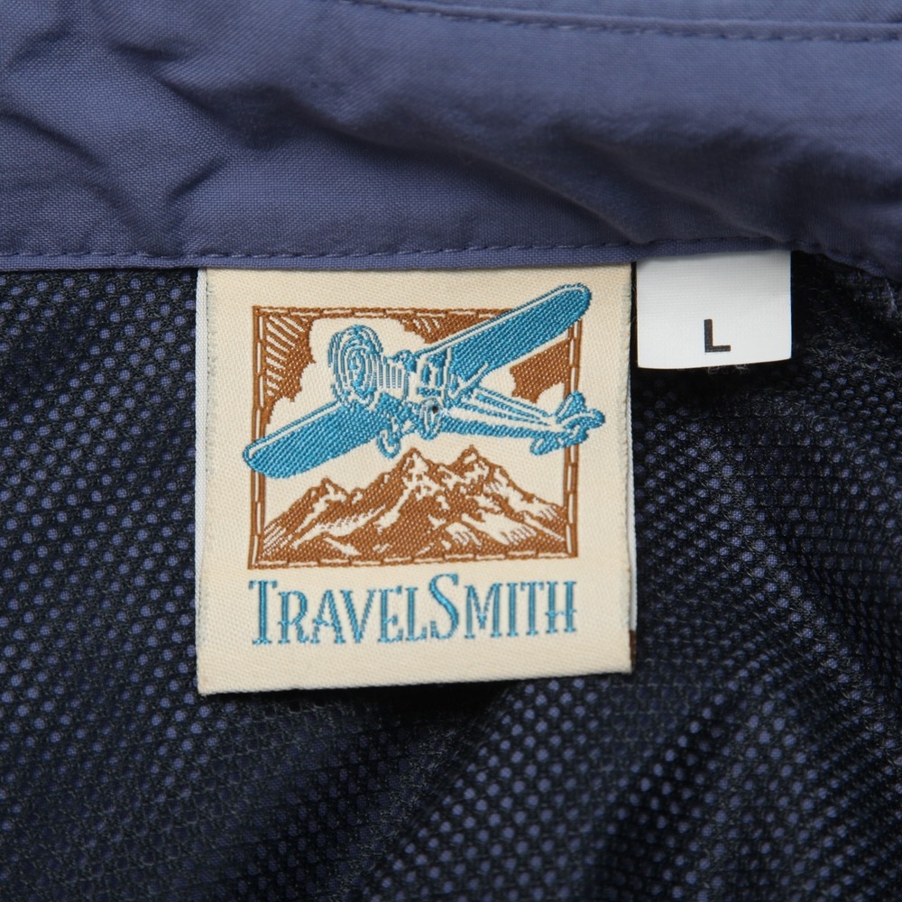 TravelSmith Men's L Blue Nylon Vented Roll-Up Sleeve Outdoor Fishing Shirt - Picture 4 of 10